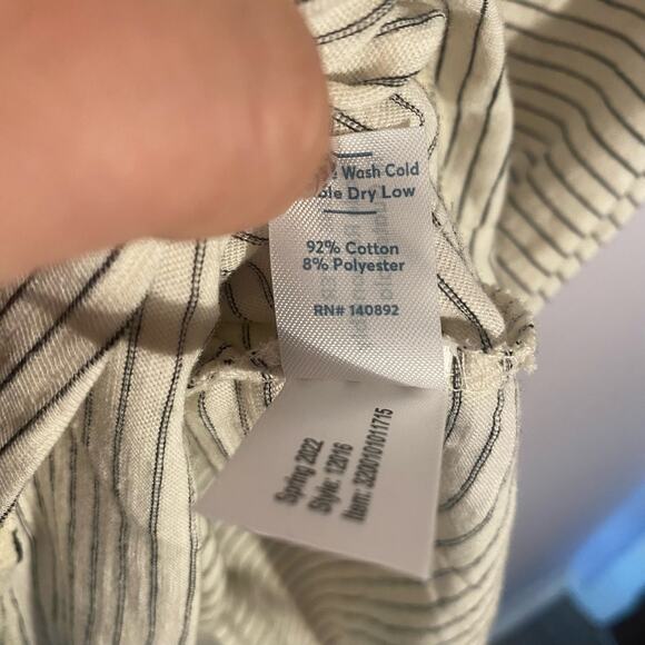 Marine Layer Men's size‎ Large XL White Black Stripe Short Sleeve Basic T-Shirt - Picture 5 of 8